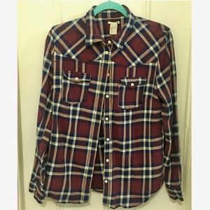 Levi's Plaid Western Flannel Shirt YEE HAW!